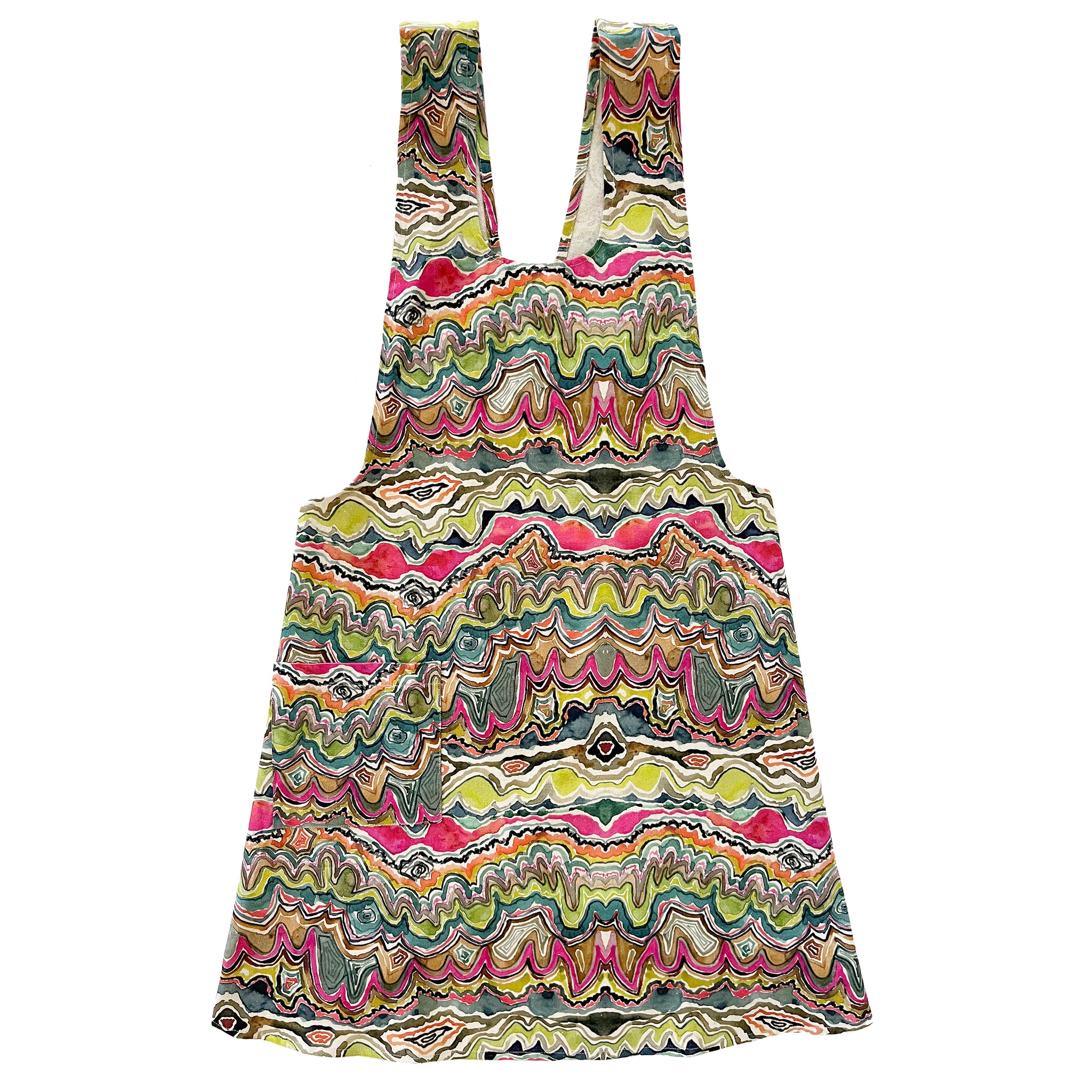 Pinafore Apron- Agate in multi – Betsy Olmsted