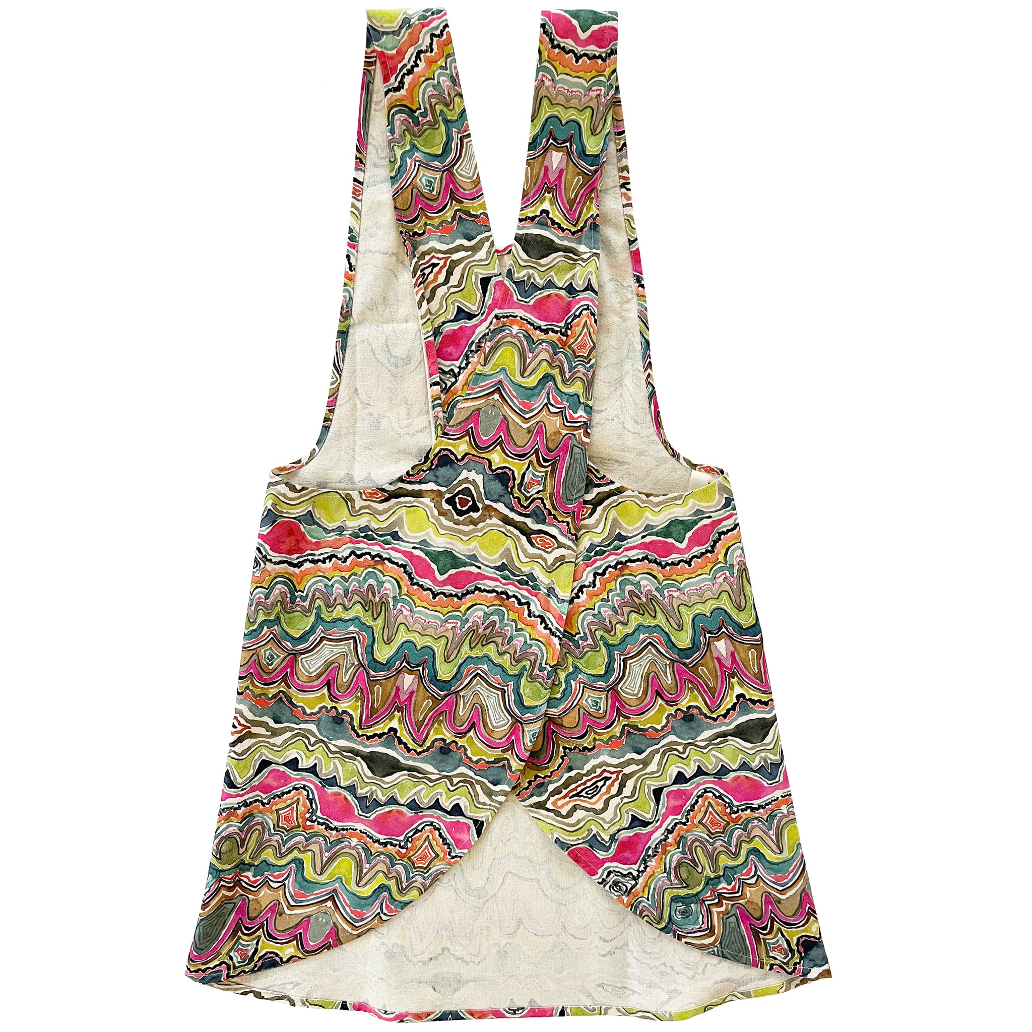 ★TREEMINGBIRD★ Apron Pleated One-piece Pinafore Apron- Agate in multi – Betsy Olmsted