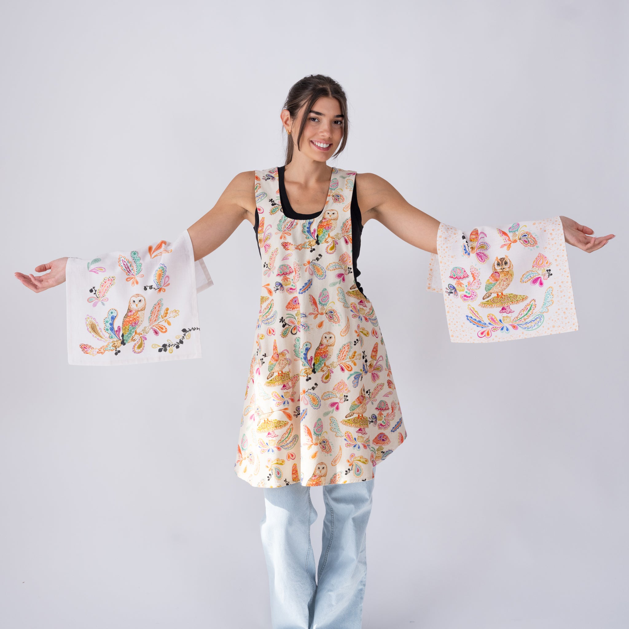 ワンピース Apolina Bessie Pinafore Cazan Stripe Cotton woven embroidered dress vintage inspired child. – Apolina